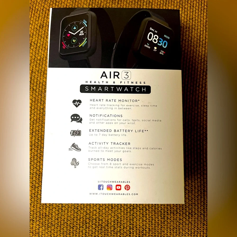 iTouch Air 3 Smart watch. Excellent condition. Wore for one week.